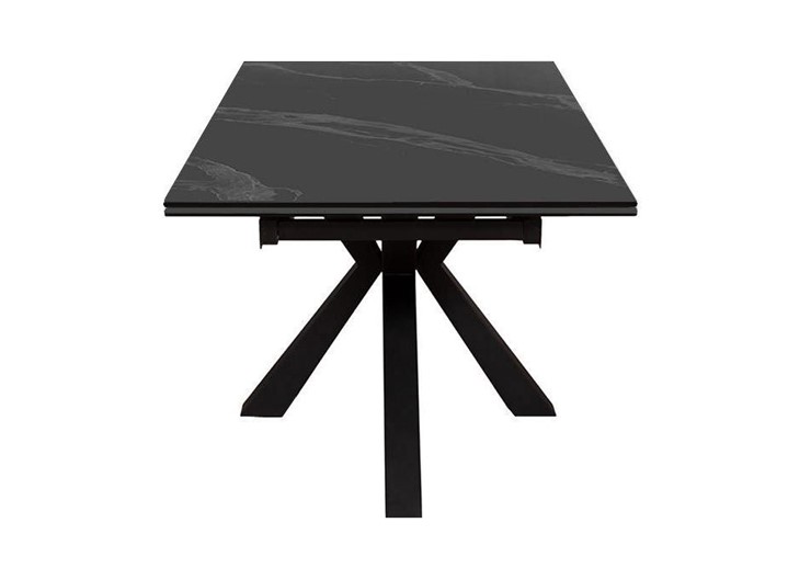 Стол на кухню раздвижной DikLine SFE160 Керамика Черный мрамор/подстолье черное/опоры черные (2 уп.) в Курске - изображение 3
