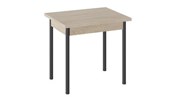 Кухонный раздвижной стол Родос тип 2 с опорой d40 (Черный муар/Дуб Сонома) в Курске - предосмотр