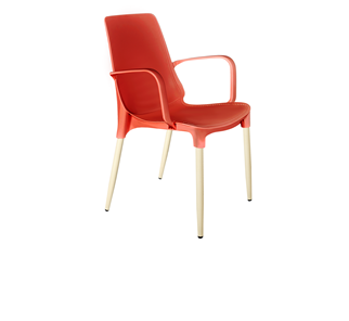Обеденный стул SHT-ST76/S424-С (красный/ваниль) в Курске