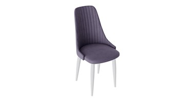 Кухонный стул Франк (конус) исп2 (Белый матовый/Микровелюр Фиолетовый) в Курске