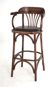 Барный стул 750 мягкий (средний тон, экокожа коричневая) в Курске