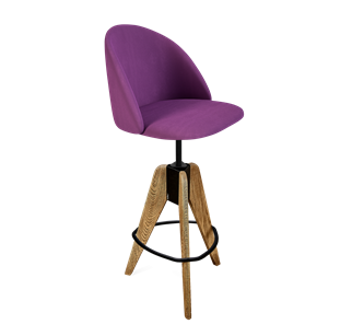 Барный стул SHT-ST35 / SHT-S92 (ягодное варенье/браш.коричневый/черный муар) в Курске