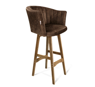 Барный стул SHT-ST42-1 / SHT-S65 (кофейный трюфель/дуб брашированный коричневый) в Курске