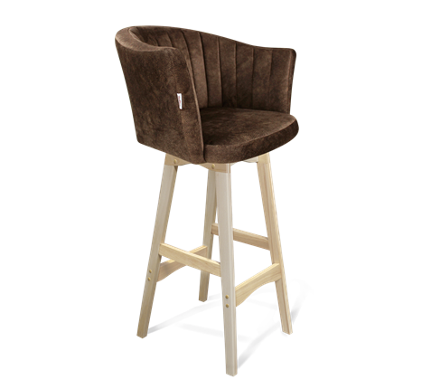 Барный стул SHT-ST42-1 / SHT-S65 (кофейный трюфель/прозрачный лак) в Курске - изображение