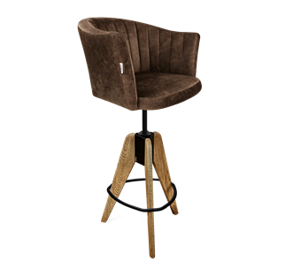 Барный стул SHT-ST42-1 / SHT-S92 (кофейный трюфель/браш.коричневый/черный муар) в Курске - предосмотр