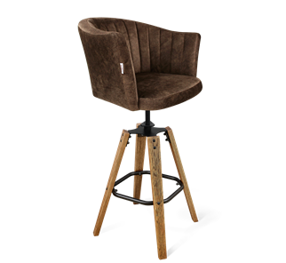 Барный стул SHT-ST42-1 / SHT-S93 (кофейный трюфель/браш.коричневый/черный муар) в Курске