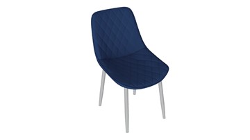 Обеденный стул Oscar (Белый муар/Велюр L005 синий) в Курске
