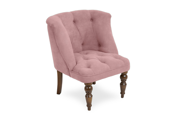 Кресло на ножках Бриджит розовый ножки коричневые в Курске - предосмотр