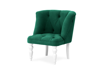Кресло Бриджит зеленый ножки белые в Курске