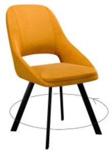 Обеденный стул 247 Поворотный  апельсин/черный в Курске