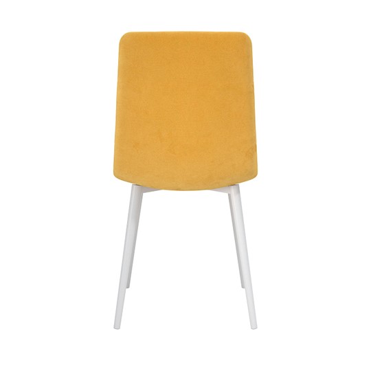 Кухонный стул Белла, велюр тенерифе куркума/Цвет металл белый в Курске - изображение 3