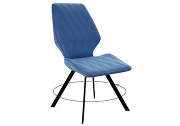 Обеденный стул DikLine 243 поворотный B8 BLUE, ножки черные в Курске