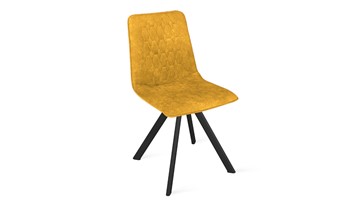 Обеденный стул Хьюго К2 (Черный муар/Микровелюр Wellmart Yellow) в Курске