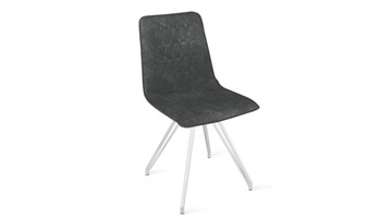 Обеденный стул Хьюго К4 (Белый матовый/Микровелюр Wellmart Graphite) в Курске