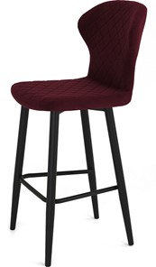Кухонный стул Марио барный(Бордо Т175/ноги черные) в Курске