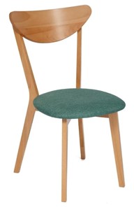 Обеденный стул MAXI (Макси), бук/ткань 86x48,5x54,5 Морская волна/ натуральный бук (2 шт) арт.11773 в Курске