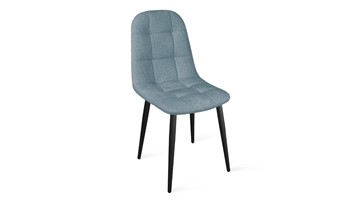 Обеденный стул Райс К1С (Черный муар/Микровелюр Duna Dustry Blue) в Курске