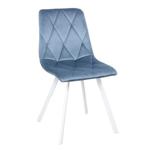Кухонный стул Рокки WX-221 эмаль белая велюр голубой в Курске