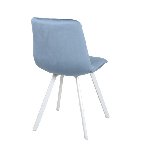 Кухонный стул Рокки WX-221 эмаль белая велюр голубой в Курске - изображение 4