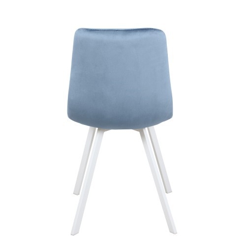 Кухонный стул Рокки WX-221 эмаль белая велюр голубой в Курске - изображение 5