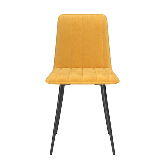 Обеденный стул Тахо, велюр тенерифе куркума/Цвет металл черный в Курске - изображение 1