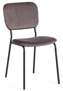 Кухонный стул CAROL (mod. UC06) 45х56х82 Light grey (светло-серый) HLR24 / черный арт.19320 в Курске