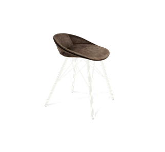 Обеденный стул SHT-ST19-SF1 / SHT-S37 (кофейный трюфель/белый муар) в Курске