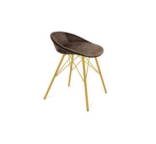 Обеденный стул SHT-ST19-SF1 / SHT-S37 (кофейный трюфель/золото) в Курске