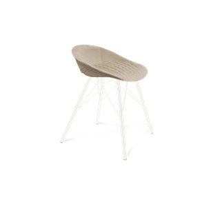 Обеденный стул SHT-ST19-SF1 / SHT-S37 (ванильный крем/белый муар) в Курске