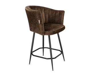 Полубарный стул SHT-ST42-1 / SHT-S148-1 (кофейный трюфель/черный муар) в Курске