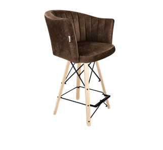 Полубарный стул SHT-ST42-1 / SHT-S80-1 (кофейный трюфель/прозрачный лак/черный) в Курске