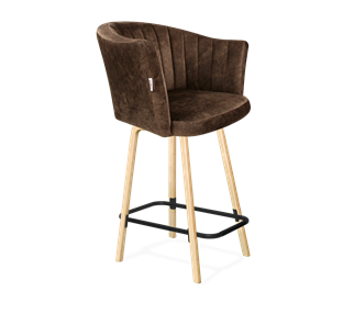 Полубарный стул SHT-ST42-1 / SHT-S94-1 (кофейный трюфель/прозрачный лак/черный муар) в Курске