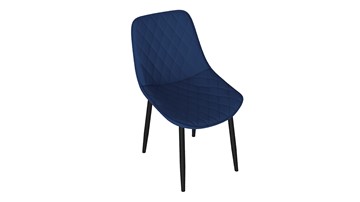 Обеденный стул Oscar (Черный муар/Велюр L005 синий) в Курске