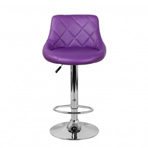 Барный стул Комфорт с мягкой спинкой WX-2396 экокожа фиолетовый в Курске