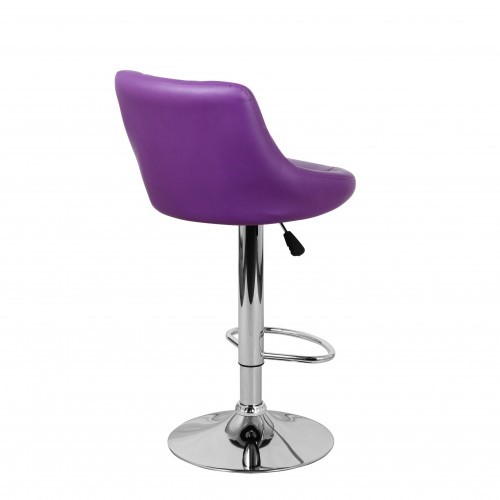 Барный стул Комфорт с мягкой спинкой WX-2396 экокожа фиолетовый в Курске - изображение 4