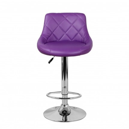 Барный стул Комфорт с мягкой спинкой WX-2396 экокожа фиолетовый в Курске - изображение