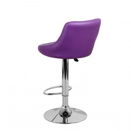 Барный стул Комфорт с мягкой спинкой WX-2396 экокожа фиолетовый в Курске - изображение 6