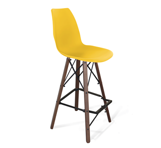 Барный стул SHT-ST29/S80 (желтый ral 1021/темный орех/черный) в Курске