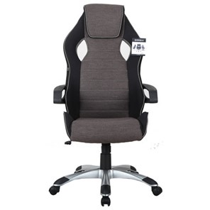 Офисное кресло Brabix Techno GM-002 (ткань, черное/серое, вставки белые) в Курске