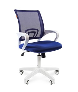 Кресло CHAIRMAN 696 white, ткань, цвет синий в Курске