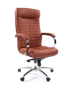 Офисное кресло CHAIRMAN 480 Экокожа Terra 111 (коричневая) в Курске