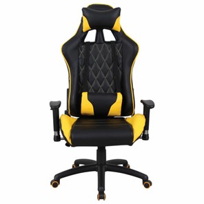 Кресло Brabix GT Master GM-110 (две подушки, экокожа, черное/желтое) 531927 в Курске