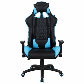 Компьютерное кресло Brabix GT Master GM-110 (две подушки, экокожа, черное/голубое) 531928 в Курске - предосмотр