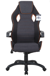 Кресло Brabix Techno Pro GM-003 (ткань, черное/серое, вставки оранжевые) в Курске