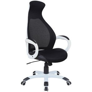 Компьютерное кресло Brabix Premium Genesis EX-517 (пластик белый, ткань/экокожа/сетка черная) 531573 в Курске