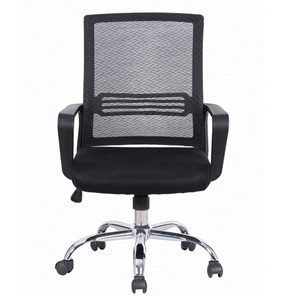 Кресло компьютерное Brabix Daily MG-317 (с подлокотниками, хром, черное) 531833 в Курске - предосмотр
