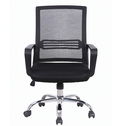 Кресло компьютерное Brabix Daily MG-317 (с подлокотниками, хром, черное) 531833 в Курске - изображение