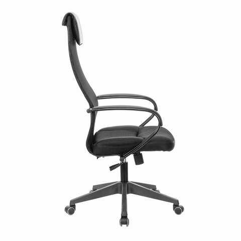 Офисное кресло Brabix Premium Stalker EX-608 PL (ткань-сетка/кожзам, черное) 532090 в Курске - изображение 2