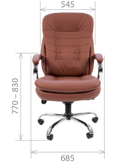 Кресло CHAIRMAN 795 экокожа, цвет коричневый в Курске - изображение 1