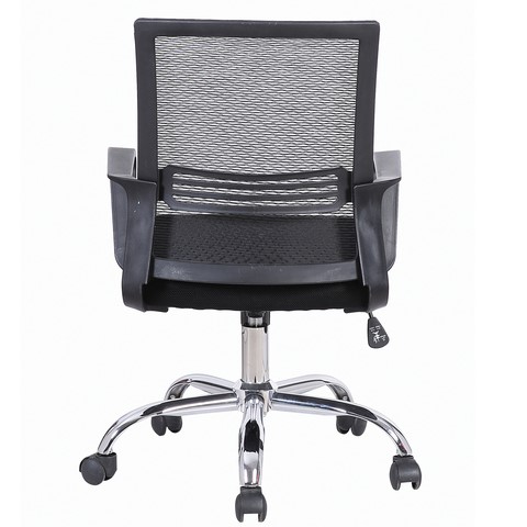 Кресло компьютерное Brabix Daily MG-317 (с подлокотниками, хром, черное) 531833 в Курске - изображение 2